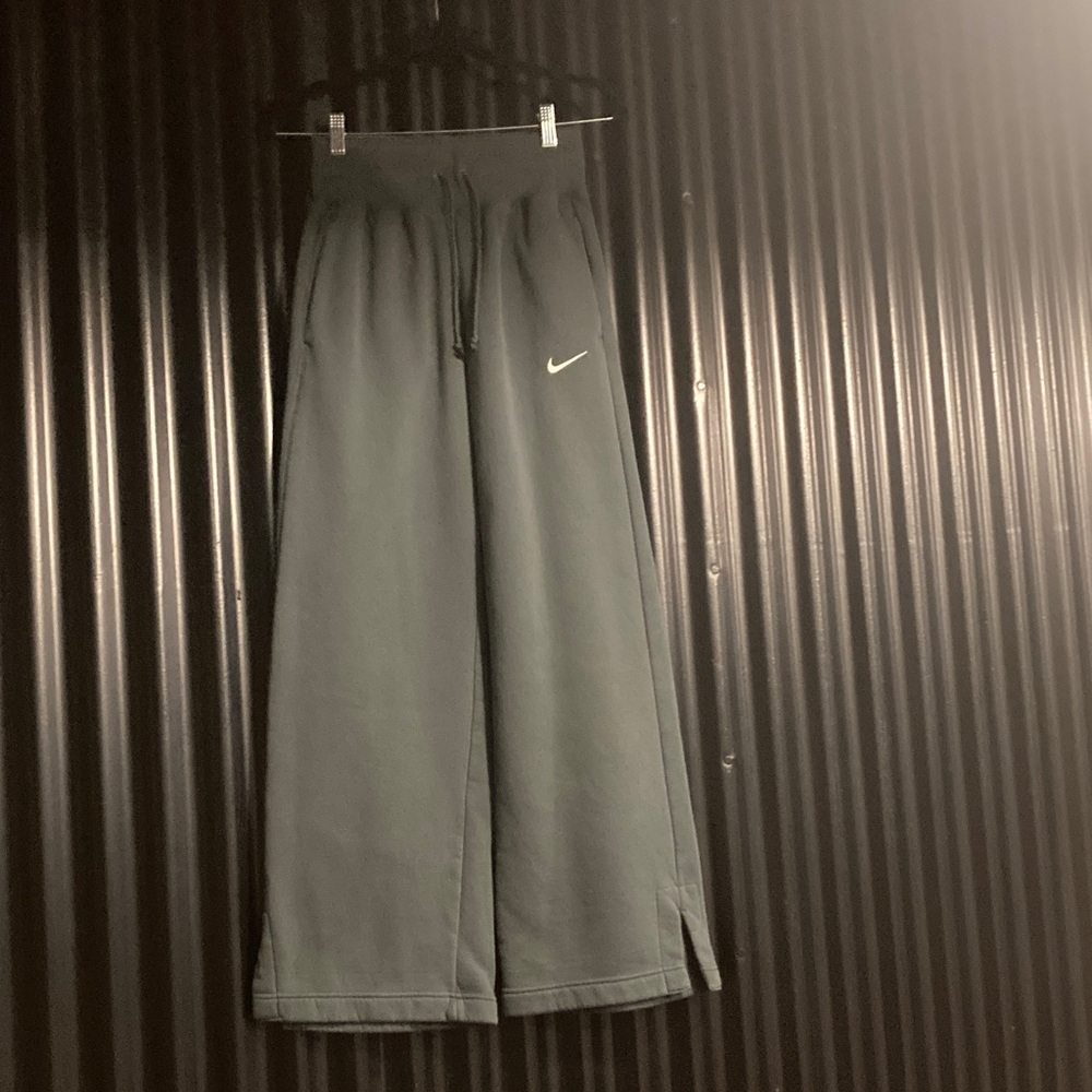 Nike Olive Green Wide-Leg Pants